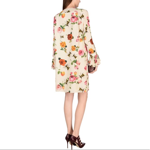 Gucci Roses and Bees Silk Shift Dress - Picture 15 of 15